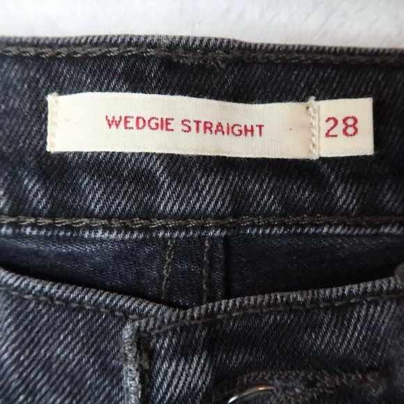 Levi’s wedgy slim straight leg butterfly black denim jeans size 28 - Picture 7 of 7